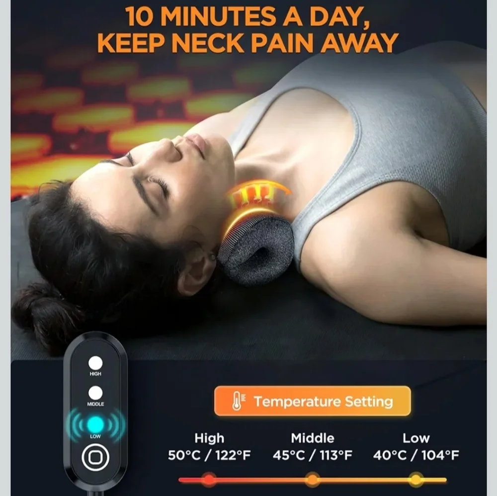 Pink Chiropractic Neck Stretcher with Heat - Picture 3 of 7